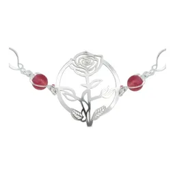 Pulsera Plata 925 Cuarzo Multicolor Diseño Floral 18.5cm - Imagen 4