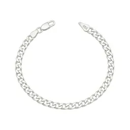 Pulsera Cubana Barbada 4mm Plata .925 19cm - Imagen 1