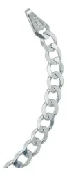 Pulsera de Plata 925 Tejido Cubano Barbado para Hombre 18cm - Imagen 3