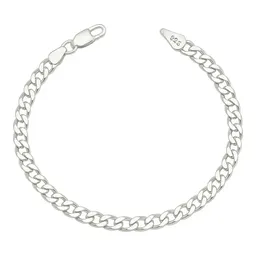 Pulsera Esclava Plata 925 Cadena Cubana Barbada Hombre - Imagen 1