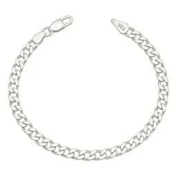 Pulsera Esclava Plata 925 Cadena Cubana Barbada Hombre - Imagen 1