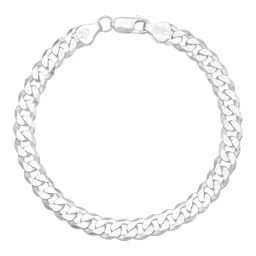 Pulsera Plata 925 Cadena Cubana Cerrada para Hombre - Imagen 1