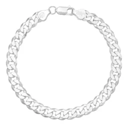 Pulsera Plata 925 Cadena Cubana Cerrada para Hombre - Imagen 1