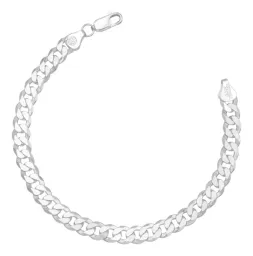 Pulsera Plata 925 Cadena Cubana Cerrada para Hombre - Imagen 2