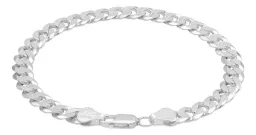 Pulsera Plata 925 Cadena Cubana Cerrada para Hombre - Imagen 3