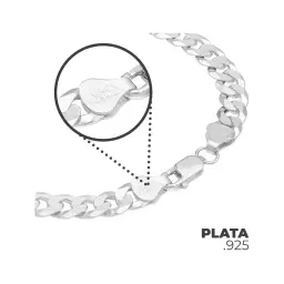 Pulsera Plata 925 Cadena Cubana Cerrada para Hombre - Imagen 6