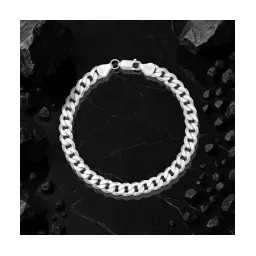 Pulsera Plata 925 Cadena Cubana Cerrada para Hombre - Imagen 7
