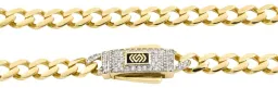 Pulsera Oro 10k Cubana con Zirconias 18cm - Imagen 6