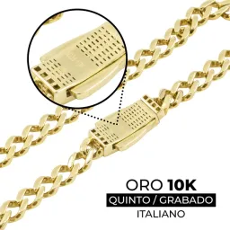 Pulsera Oro 10k Cubana con Zirconias 18cm - Imagen 8