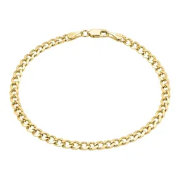 Pulsera Cubana de Oro 10k 22 cm Ancho 4 mm Acabado Liso - Imagen 2