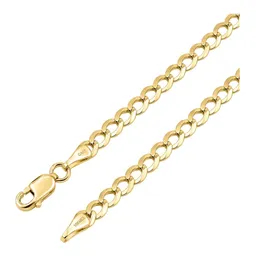 Pulsera Cubana de Oro 10k 22 cm Ancho 4 mm Acabado Liso - Imagen 3