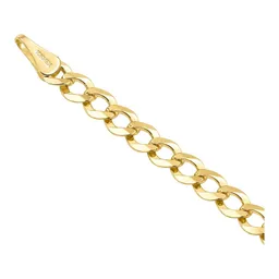 Pulsera Cubana de Oro 10k 22 cm Ancho 4 mm Acabado Liso - Imagen 4