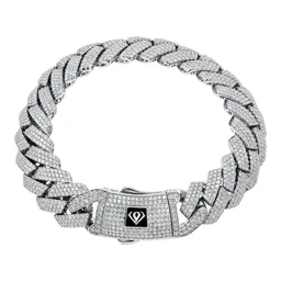 Pulsera Cubana de Plata .925 con Zirconia Pavé 13 mm y 20 cm Talla 20 - Imagen 2