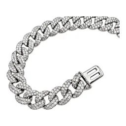 Pulsera Cubana de Plata .925 Full Ice con Zirconia 13 mm - Imagen 3