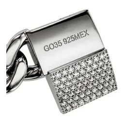 Pulsera Cubana de Plata .925 Full Ice con Zirconia 13 mm - Imagen 4