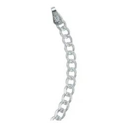 Pulsera Plata .925 Cadena Cubana Diamantada 4mm Unisex 18 cm - Imagen 3