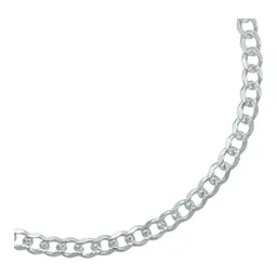 Pulsera Plata .925 Cadena Cubana Diamantada 4mm Unisex 18 cm - Imagen 5