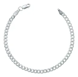 Pulsera Plata .925 Cadena Cubana Diamantada 4mm Unisex 18 cm - Imagen 5