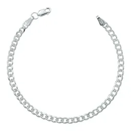 Pulsera Plata .925 Cadena Cubana Diamantada 4mm Unisex 18 cm - Imagen 6