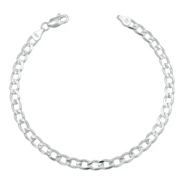 Pulsera Cubana Diamantada Plata .925 20cm - Imagen 1