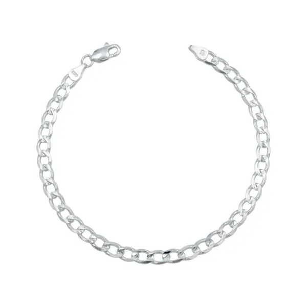 Pulsera Cubana Diamantada Plata .925 20cm - Imagen 1