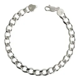 Esclava Plata 925 Hombre Cadena Cubana Diamantada 7mm - Imagen 1