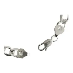 Esclava Plata 925 Hombre Cadena Cubana Diamantada 7mm - Imagen 4