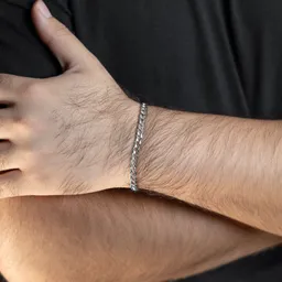 Pulsera Cubana Diamantada Plata .925 22cm - Imagen 2