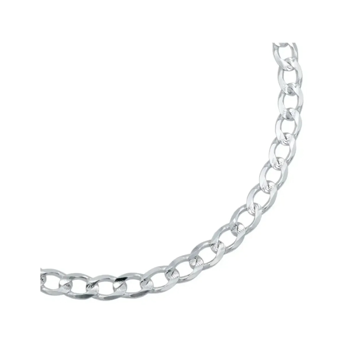 Pulsera Plata 925 Cubana Diamantada 18cm Hombre - Imagen 3
