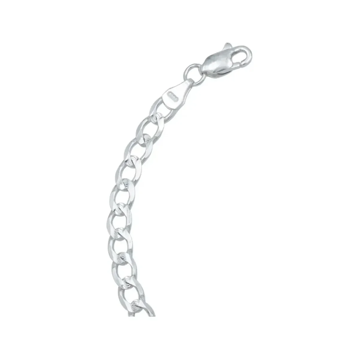 Pulsera Plata 925 Cubana Diamantada 18cm Hombre - Imagen 4
