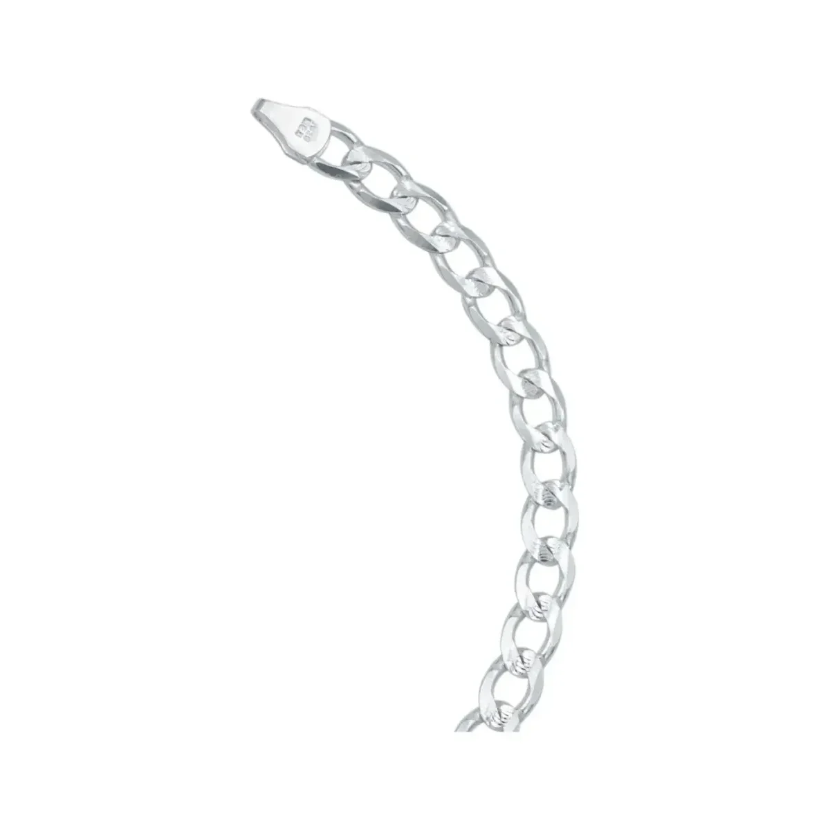 Pulsera Plata 925 Cubana Diamantada 18cm Hombre - Imagen 5