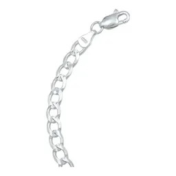 Pulsera Plata 925 Cadena Cubana Diamantada Caballero 21cm - Imagen 5