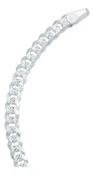 Pulsera Cadena Cubana Diamantada Plata .925 para Hombre 21cm - Imagen 4
