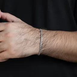 Pulsera Esclava Plata 925 Cubana Diamantada 21cm Unisex - Imagen 2
