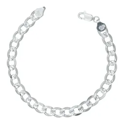 Pulsera Plata .925 Cubana Diamantada Italiana para Hombre 22cm - Imagen 1