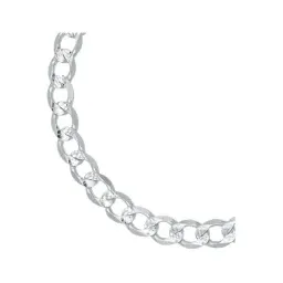 Pulsera Plata .925 Cubana Diamantada Italiana para Hombre 22cm - Imagen 2