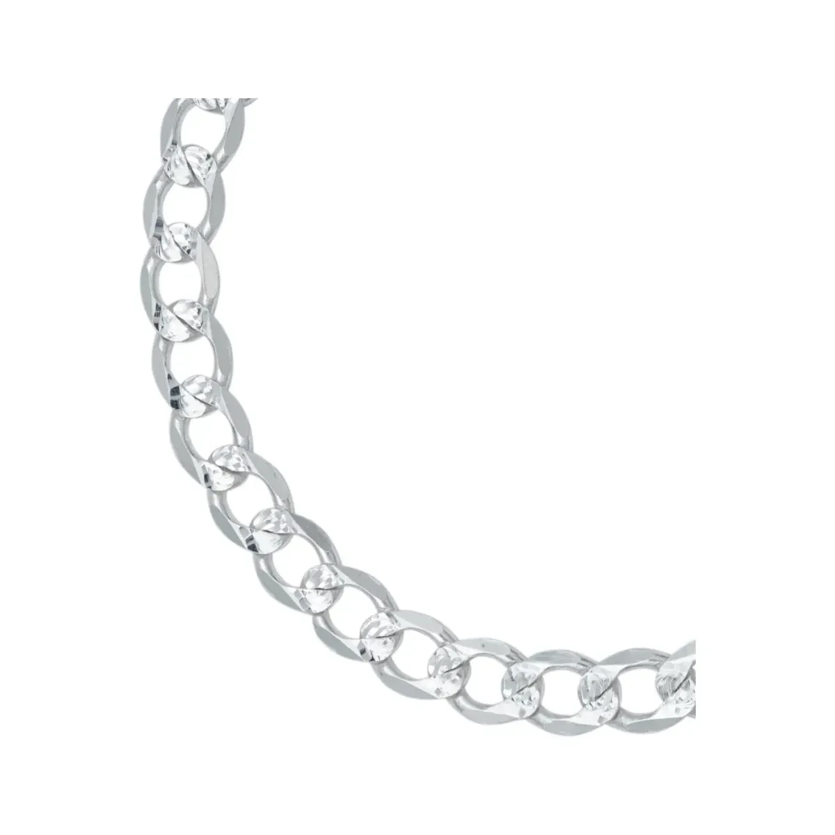 Pulsera Plata .925 Cubana Diamantada Italiana para Hombre 22cm - Imagen 2