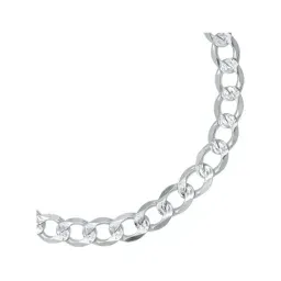 Pulsera Plata .925 Cubana Diamantada Italiana para Hombre 22cm - Imagen 3