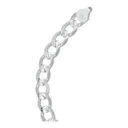 Pulsera Plata .925 Cubana Diamantada Italiana para Hombre 22cm - Imagen 4