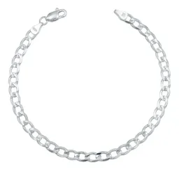Pulsera Cubana Diamantada Plata .925 22cm - Imagen 1