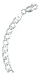 Pulsera Cubana Diamantada Plata .925 22cm - Imagen 4