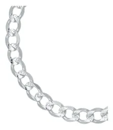 Pulsera Plata .925 Cubana Diamantada Italiana para Hombre 22cm - Imagen 2