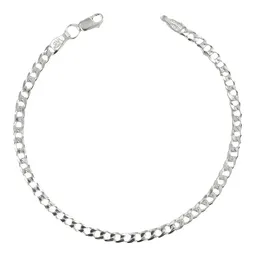 Pulsera Esclava Cadena Cubana Plata Ley .925 Diseño Clásico - Imagen 1