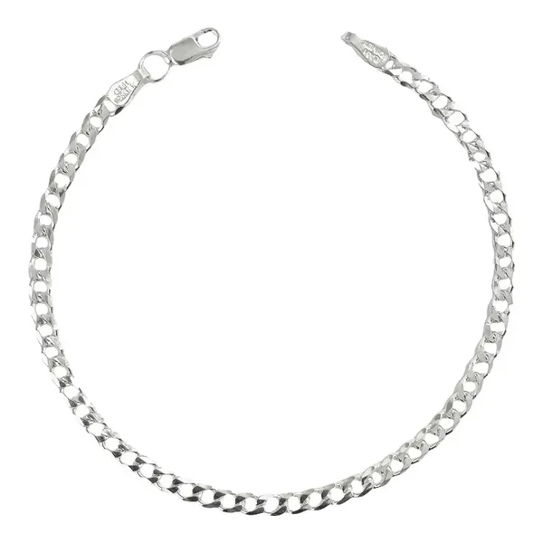 Pulsera Esclava Cadena Cubana Plata Ley .925 Diseño Clásico - Imagen 1