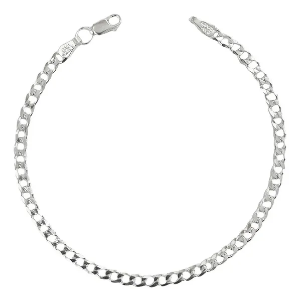 Pulsera Esclava Cadena Cubana Plata Ley .925 Diseño Clásico - Imagen 1