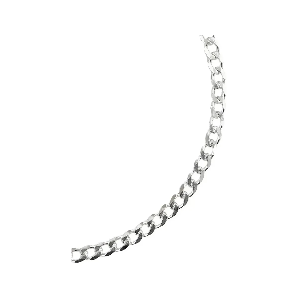 Pulsera Esclava Cadena Cubana Plata Ley .925 Diseño Clásico - Imagen 3
