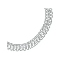 Pulsera Plata .925 Cubana Doble Barbada Petatillo para Hombre 18cm - Imagen 3