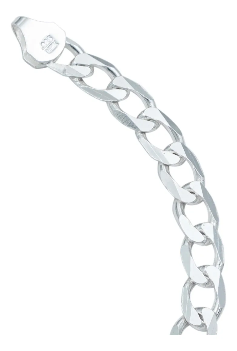 Pulsera Cubana Gruesa Plata .925 21cm - Imagen 4