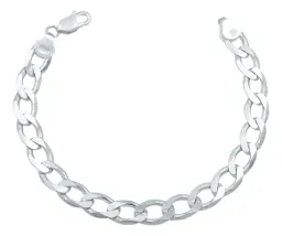 Pulsera Plata 925 Cadena Cubana Gruesa Hombre 22cm - Imagen 1