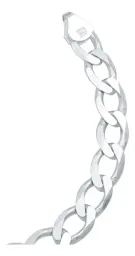 Pulsera Plata 925 Cadena Cubana Gruesa Hombre 22cm - Imagen 4